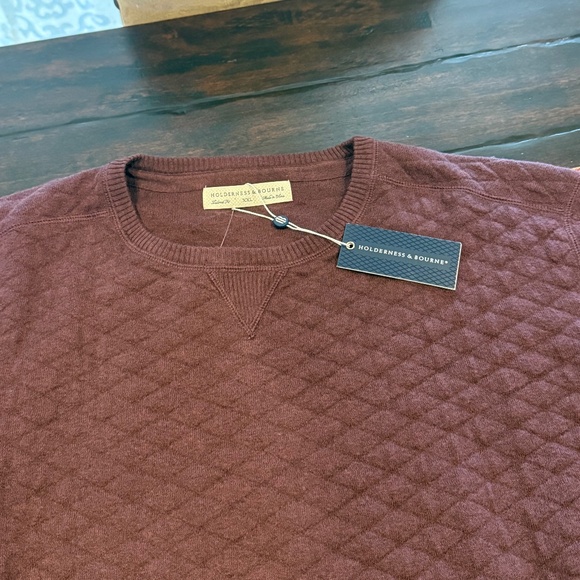 Holderness & Bourne Men's XXL The Ward Sweater Heathered Dark Claret MSRP $185 - Picture 1 of 8